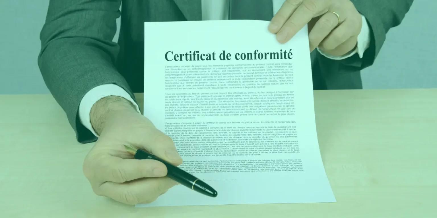 Certificat de conformité